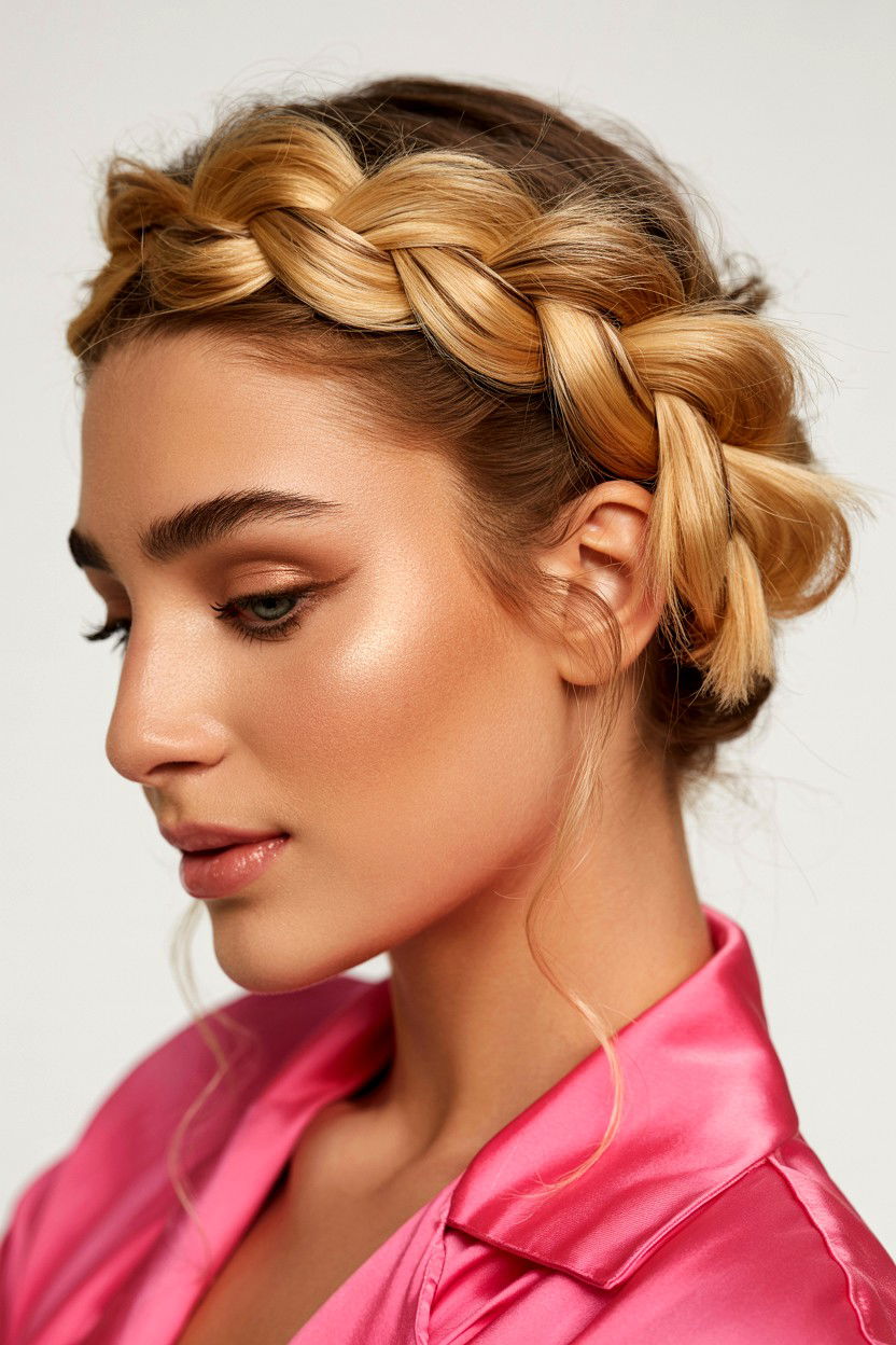 Braided Crown Natural Hair - 25 Valentine's Day Textured Hair Ideas