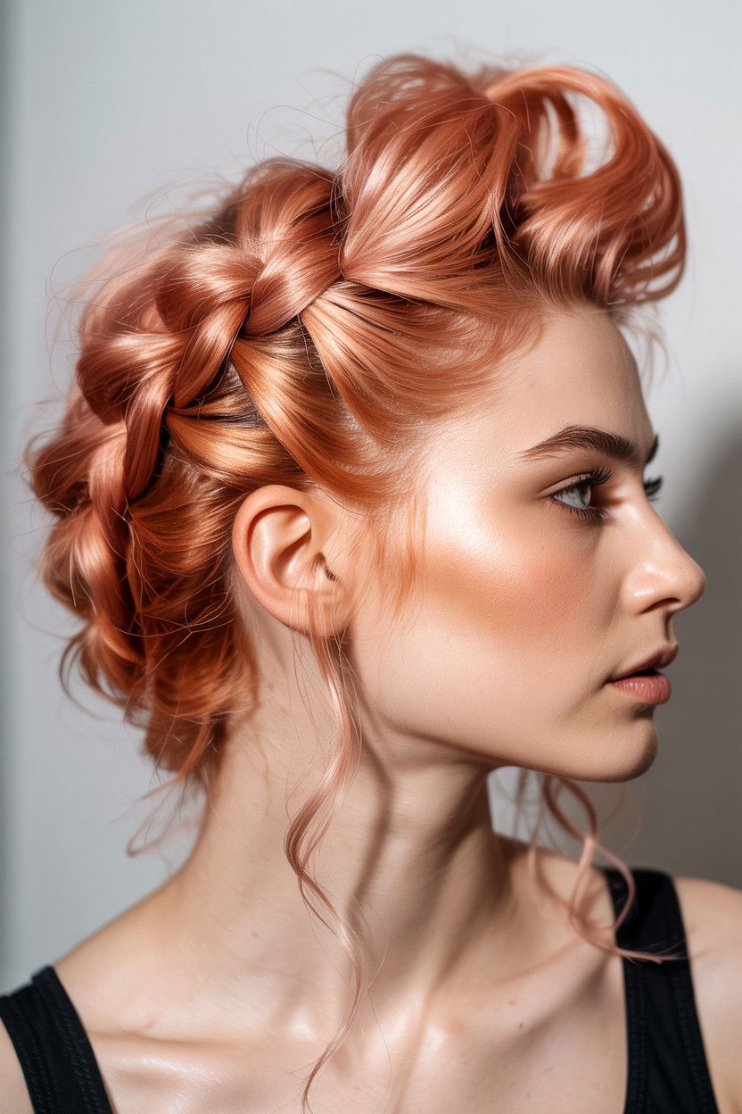 Braided Faux Hawk Updo - 25 Valentine's Day Updo Ideas