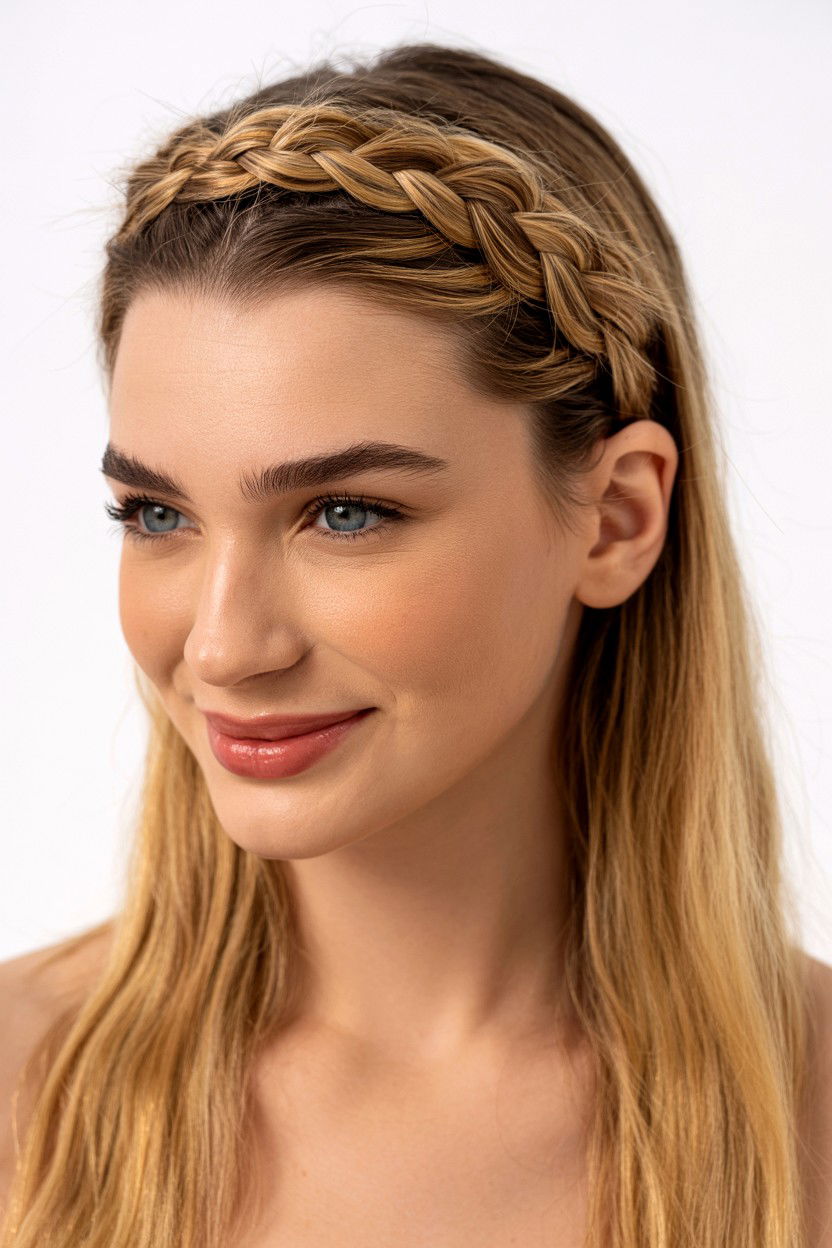 Braided Headband - 25 Valentine's Day Braided Hairstyles
