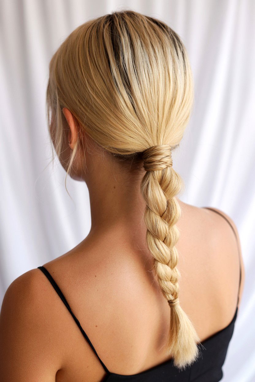 Braided Low Ponytail - 25 Valentine's Day Updo Ideas