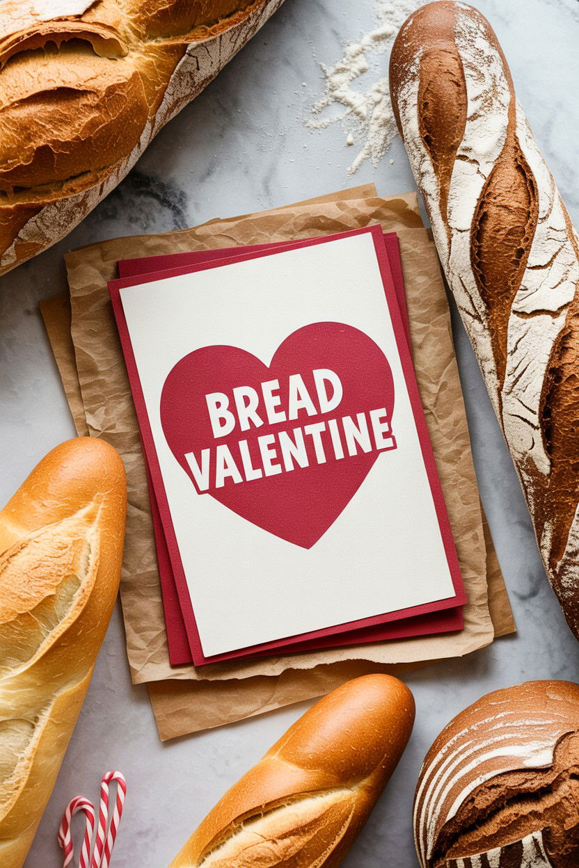 Bread Valentine Pun - 25 Valentine's Day Puns