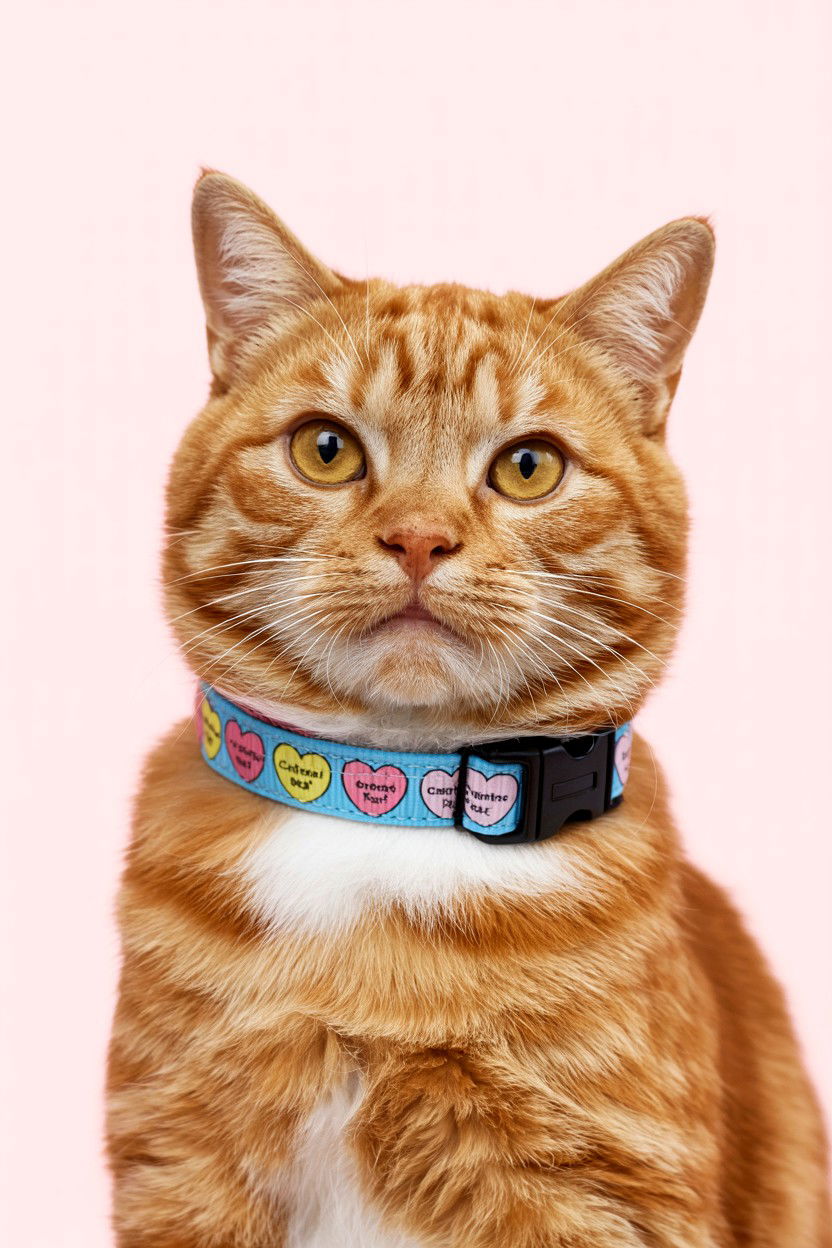 Breakaway Valentine Cat Collar - 25 Valentine's Day Pet Collar Ideas