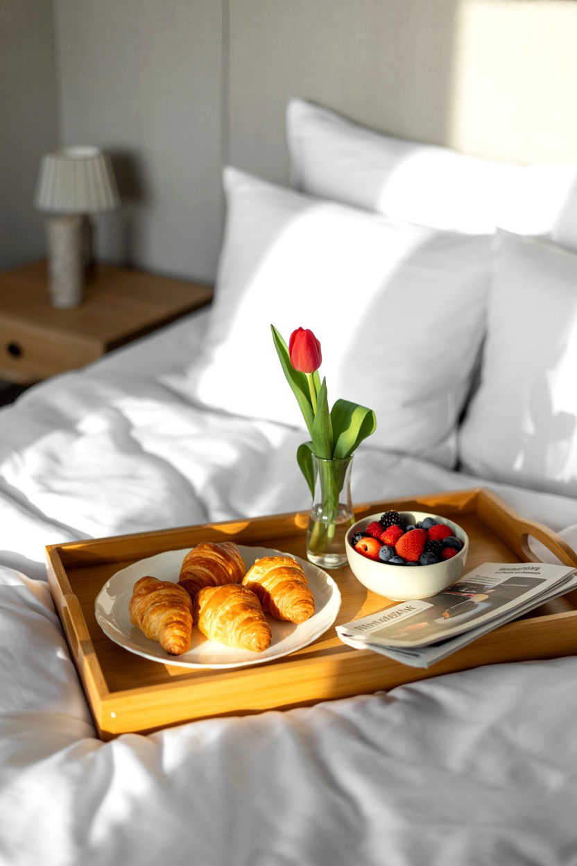 Breakfast In Bed - 25 Budget Valentine's Day Surprise Ideas