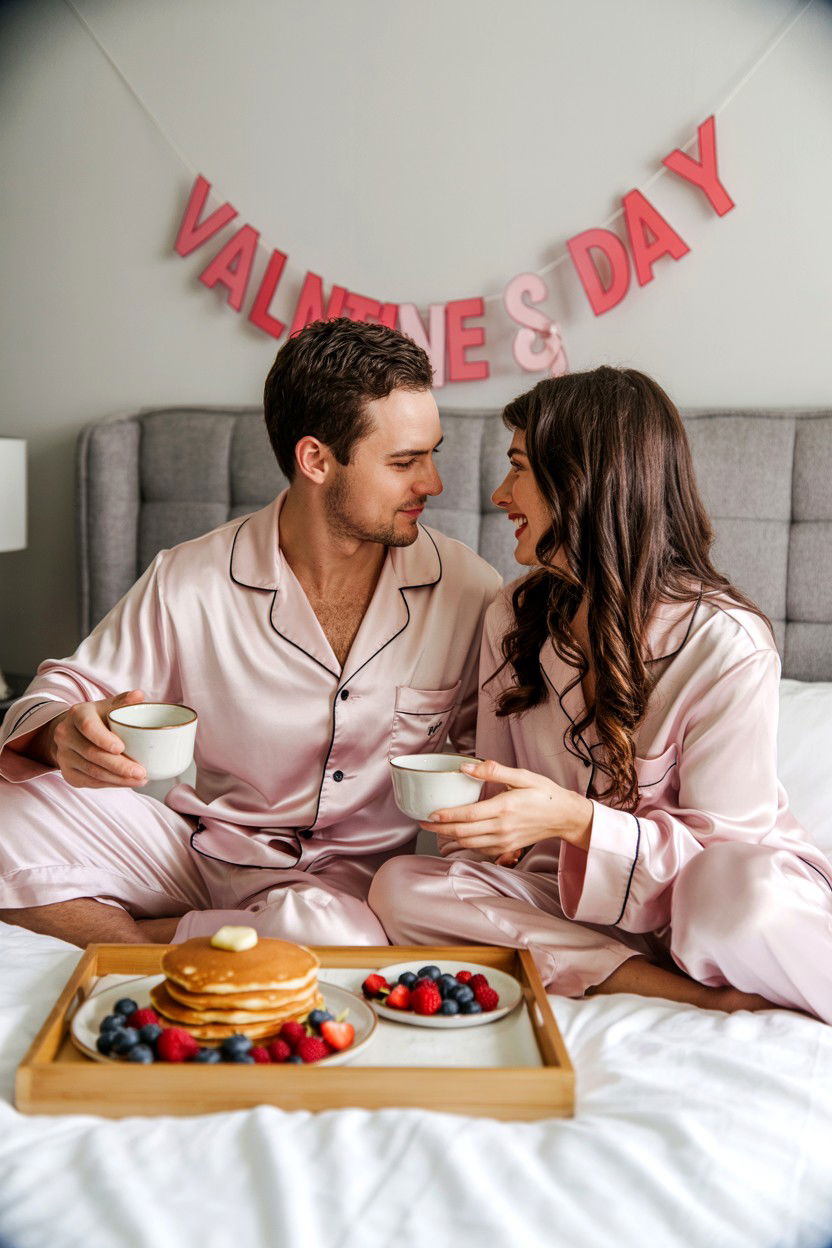 Breakfast In Bed - 25 Valentine's Day Candid Photo Ideas