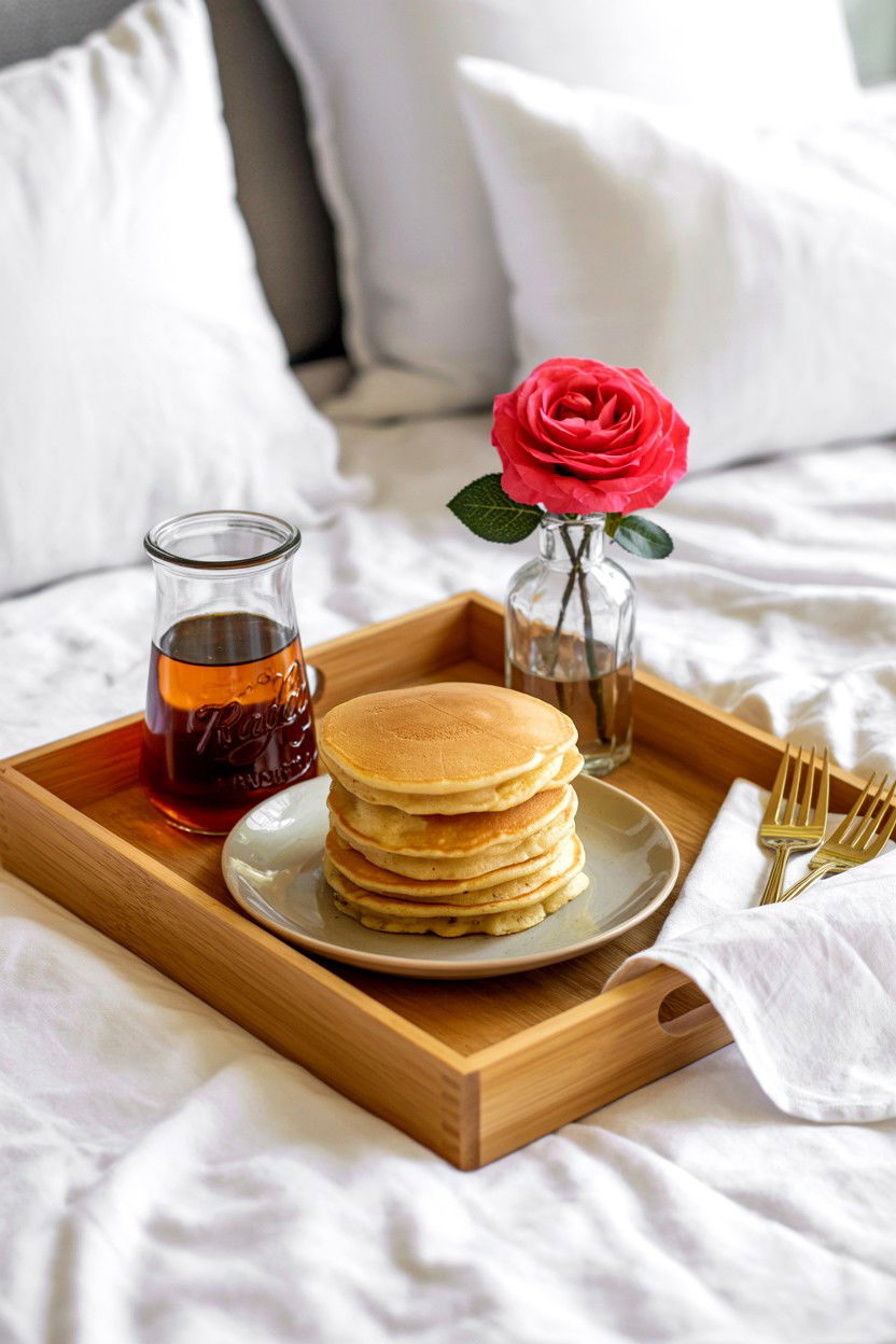 Breakfast In Bed Basket - 25 Valentine's Day At Home Gift Basket Ideas