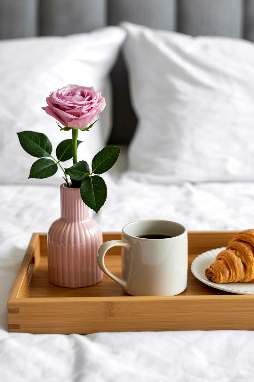 Breakfast In Bed Tray - 25 Romantic Table Setting Ideas