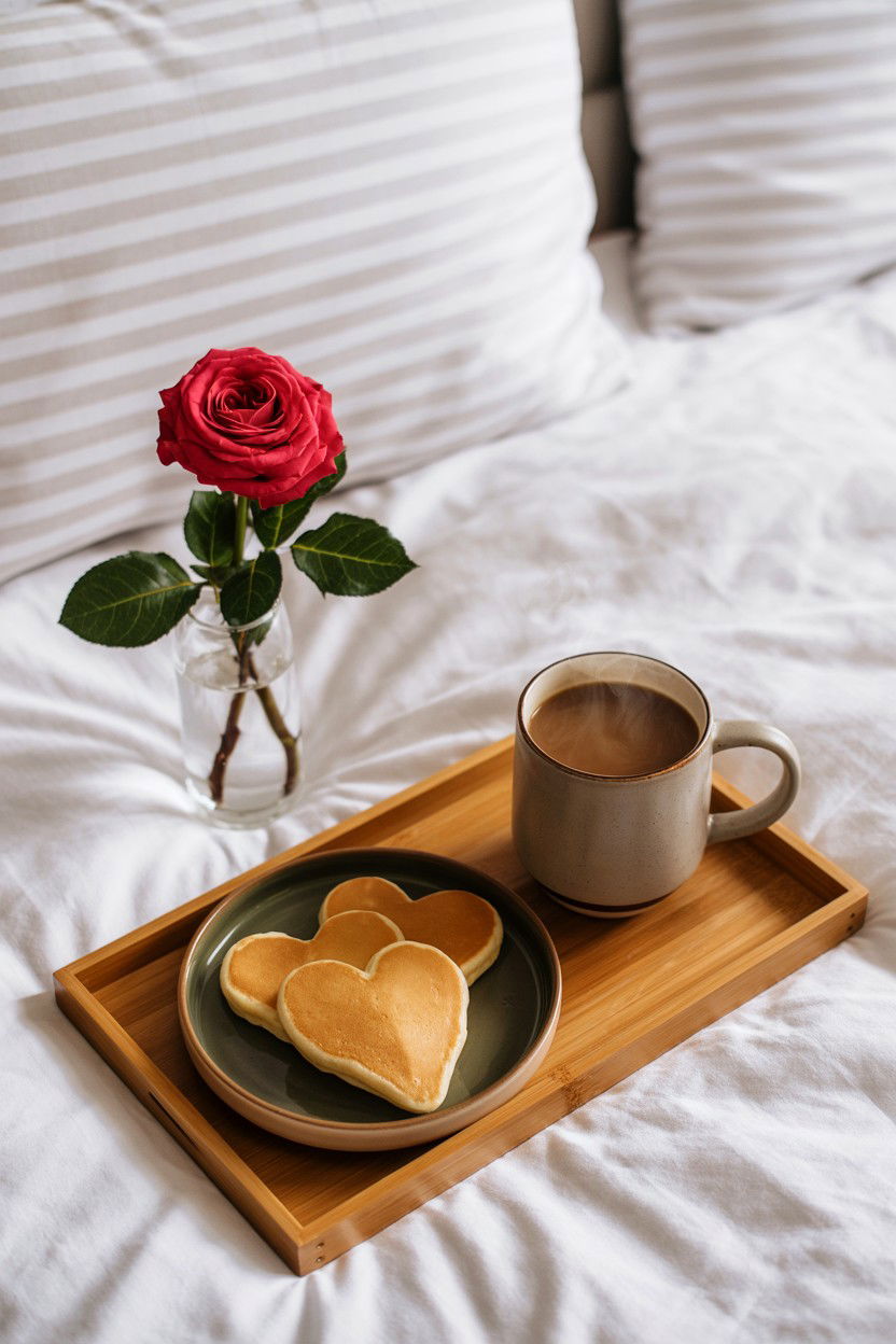 Breakfast in bed - 25 Valentine's Day Thoughtful Gesture Ideas