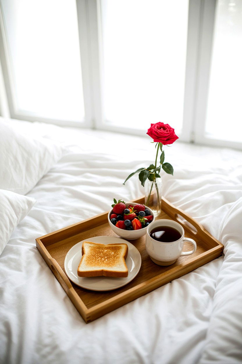Breakfast in bed - 25 Free Valentine's Day Activity Ideas