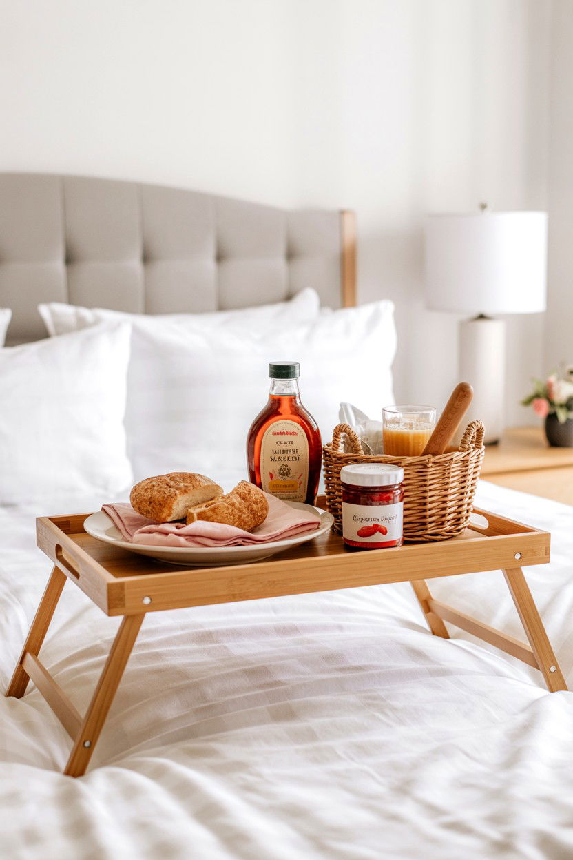 Breakfast in bed gift basket - 25 Budget Valentine's Day Gift Basket Ideas