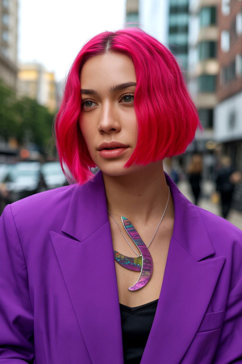 Bright Magenta Hair - 25 Valentine's Day Hair Color Ideas