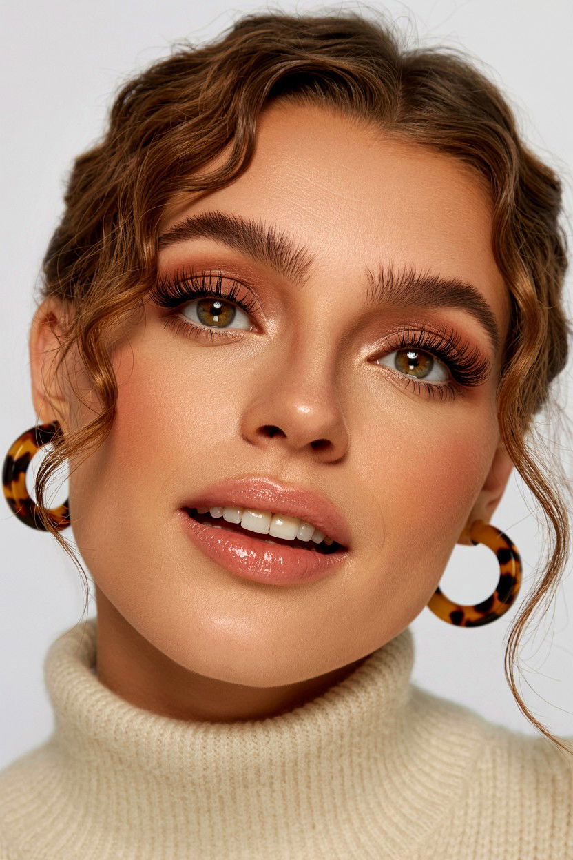 Brown False Lashes - 25 Valentine's Day False Lash Looks