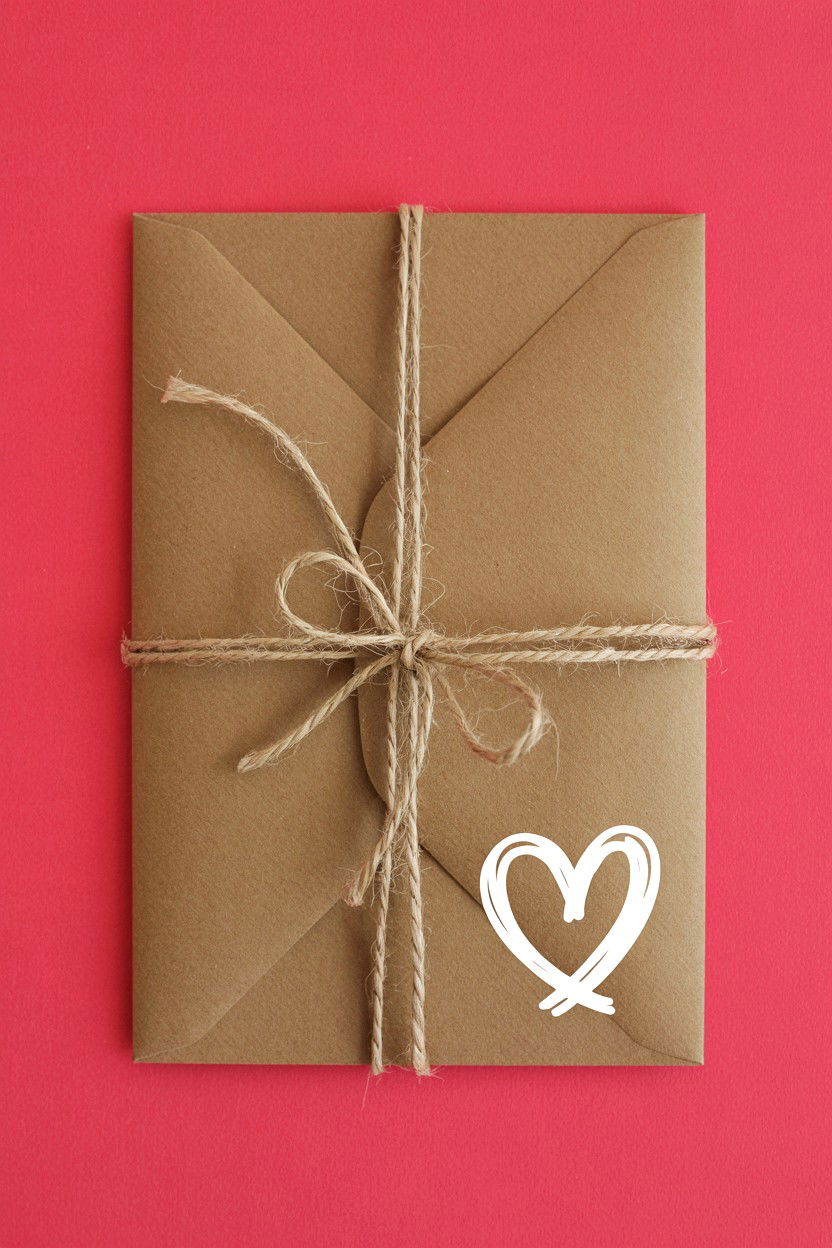 Brown Kraft Paper Envelope - 25 Valentine's Day Envelope Ideas