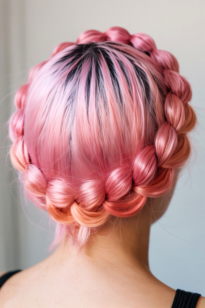 Bubble Braid Crown - 25 Valentine's Day Crown Braid Ideas