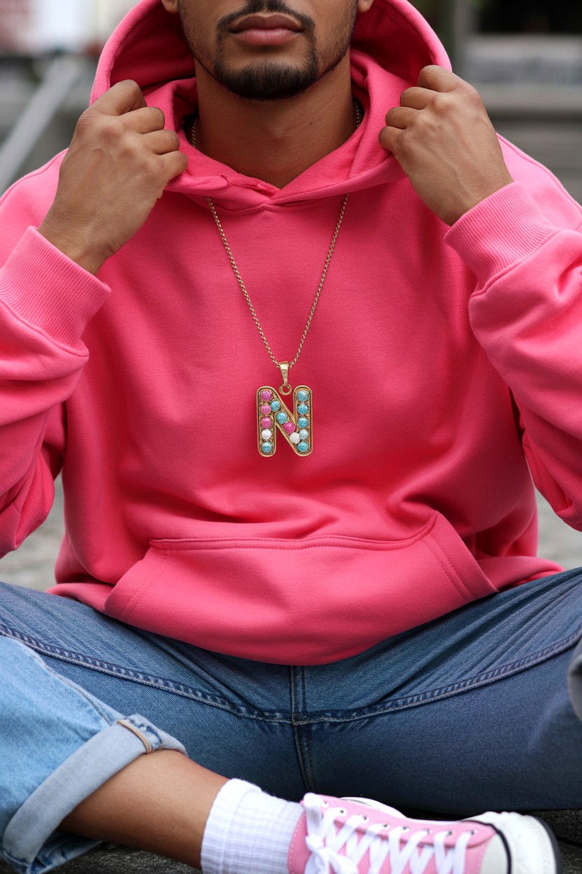 Bubble Initial Pendant - 25 Valentine's Day Initial Jewelry Ideas