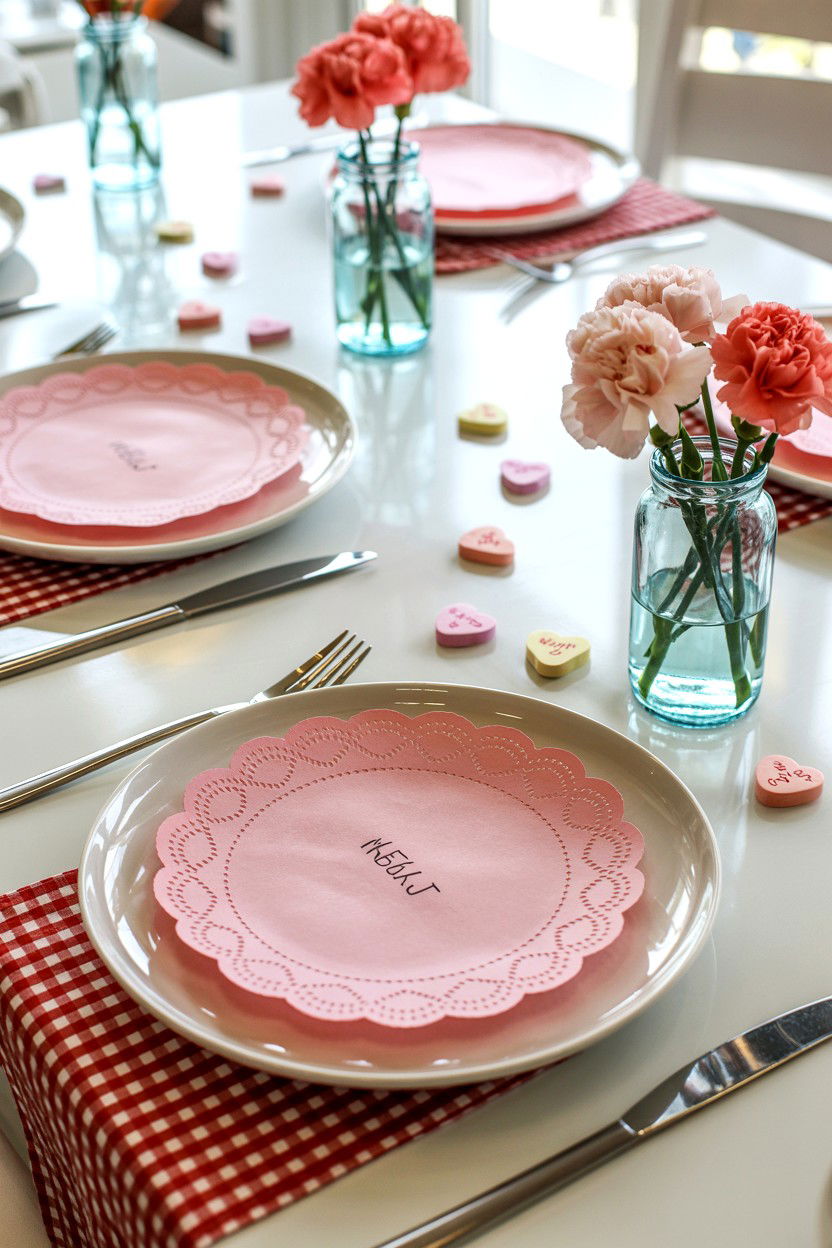 Budget Table Setting - 25 Thrifty Valentine's Day Ideas
