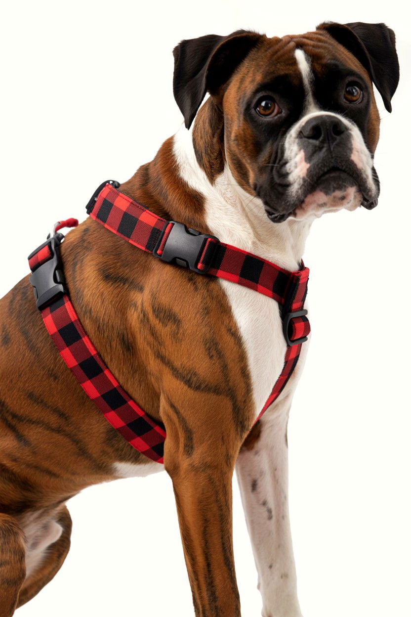 Buffalo Check Pet Harness - 25 Valentine's Day Pet Harness Ideas