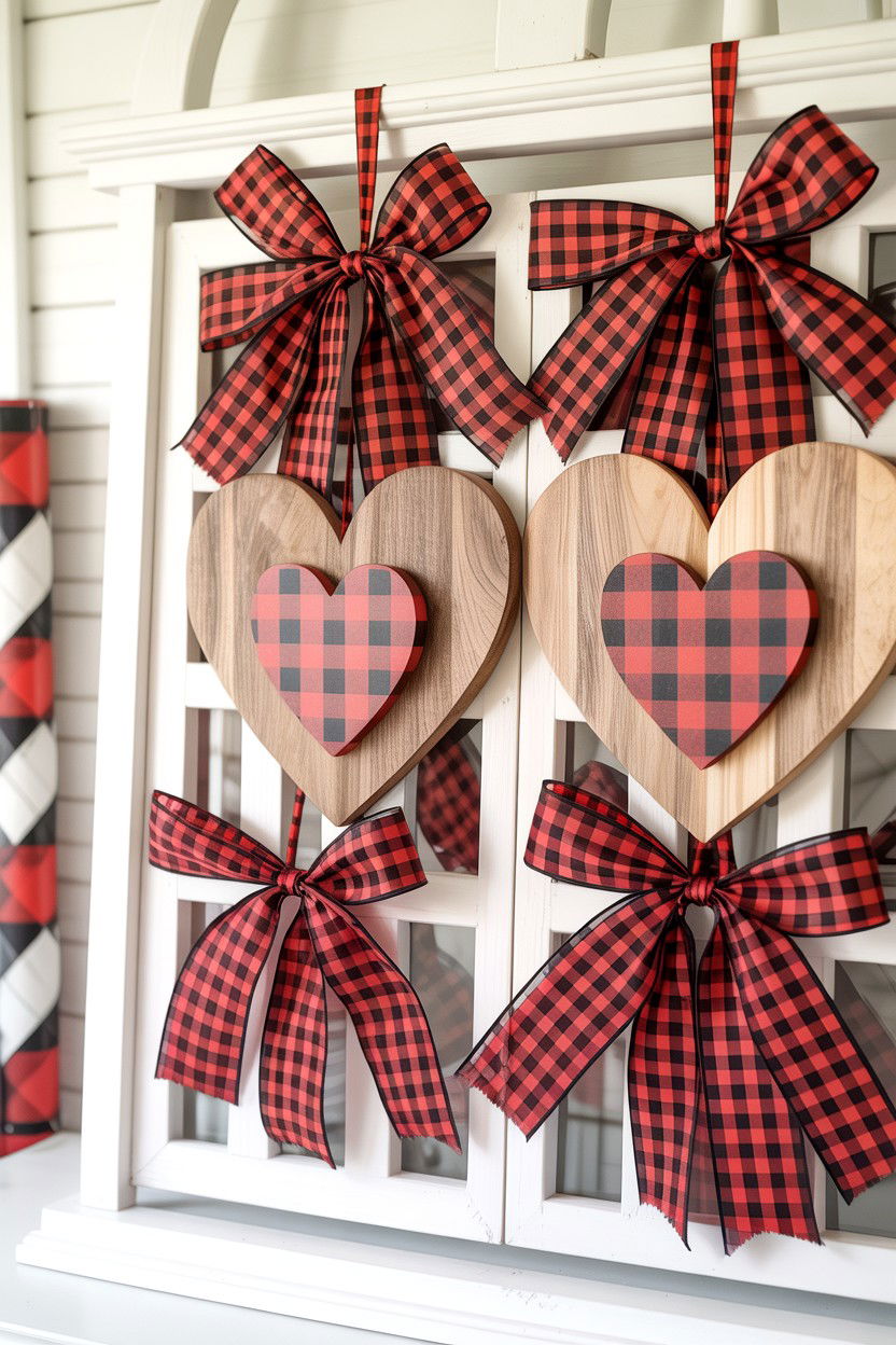 Buffalo check valentine decor - 25 Valentine's Day Kitchen Tiered Tray Ideas