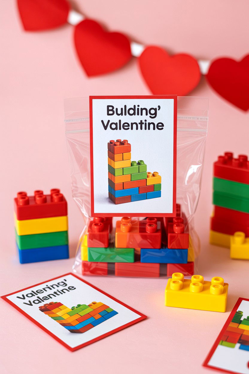 Building Brick Valentine - 25 Valentine's Day Class Gift Ideas