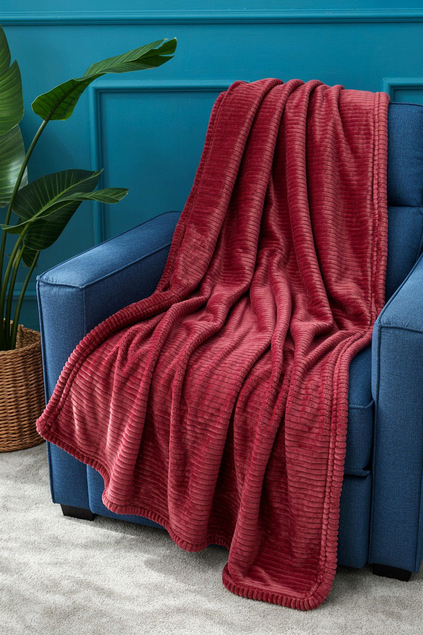 Burgundy chenille blanket - 25 Valentine's Day Throw Blanket Ideas