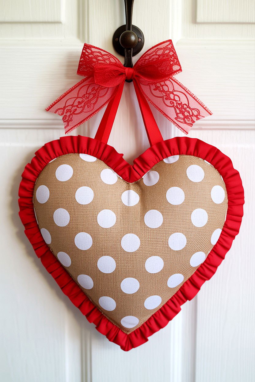 Burlap Valentine Door Hanger