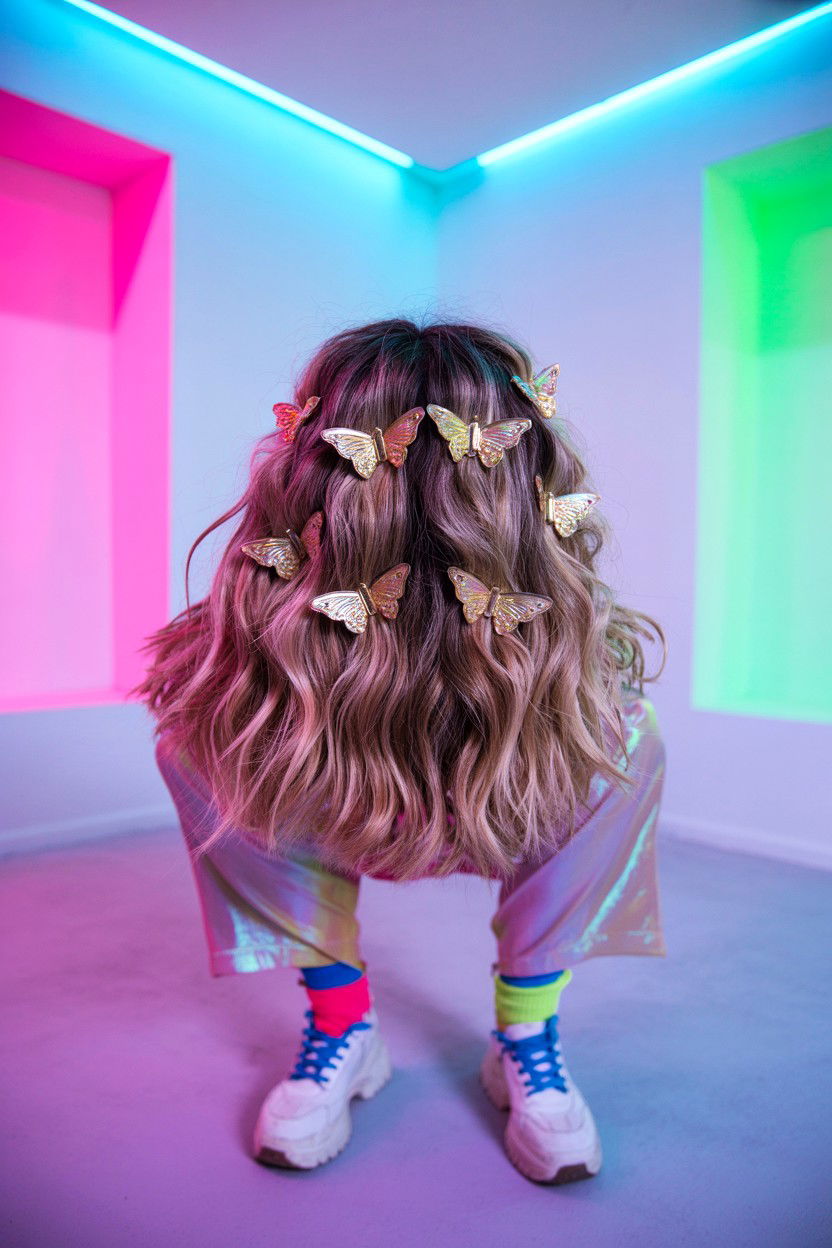 Butterfly Clip Style - 25 Elegant Valentine's Day Hairstyles