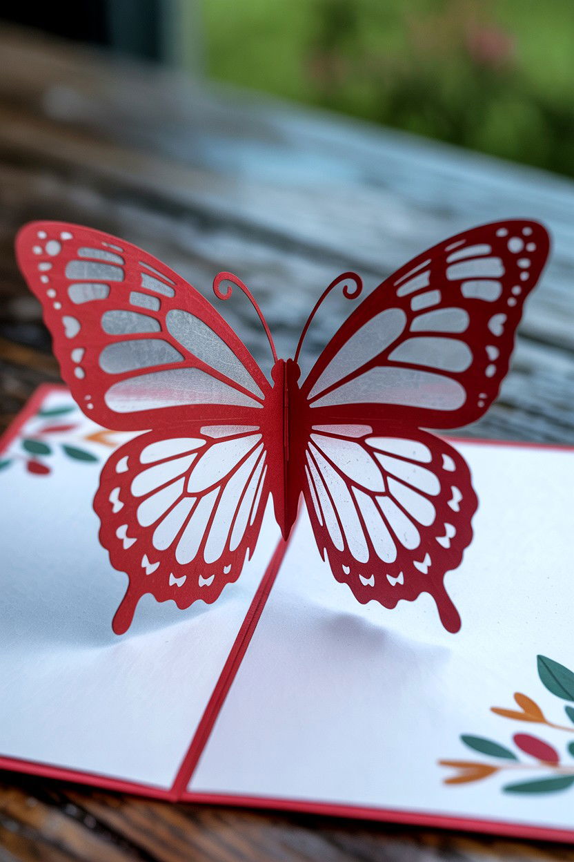 Butterfly Pop Up - 25 Pop Up Valentine's Day Card Ideas