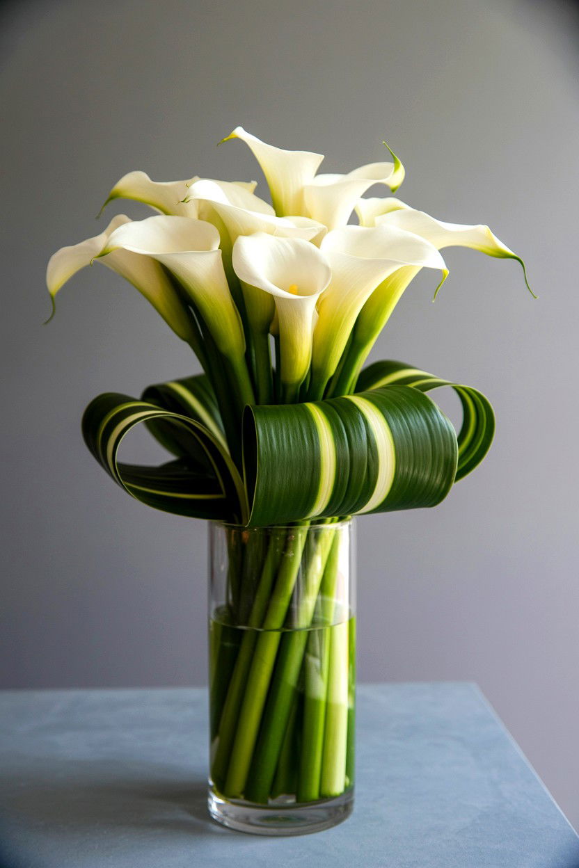 Calla Lily Bouquet - 25 Valentine's Day Flower Arrangement Ideas