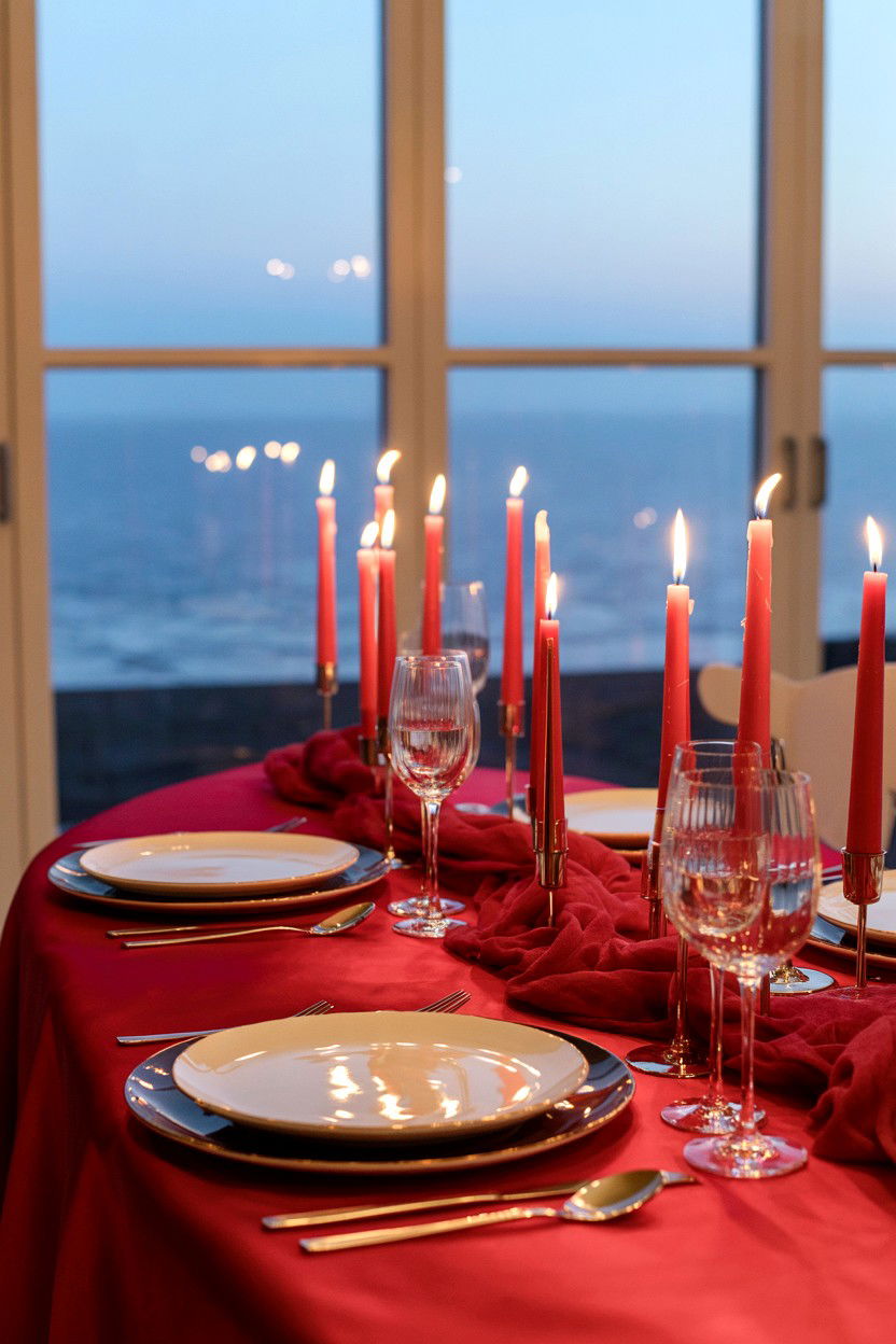 Candlelight Dinner - 25 Valentine's Day Selfie Ideas