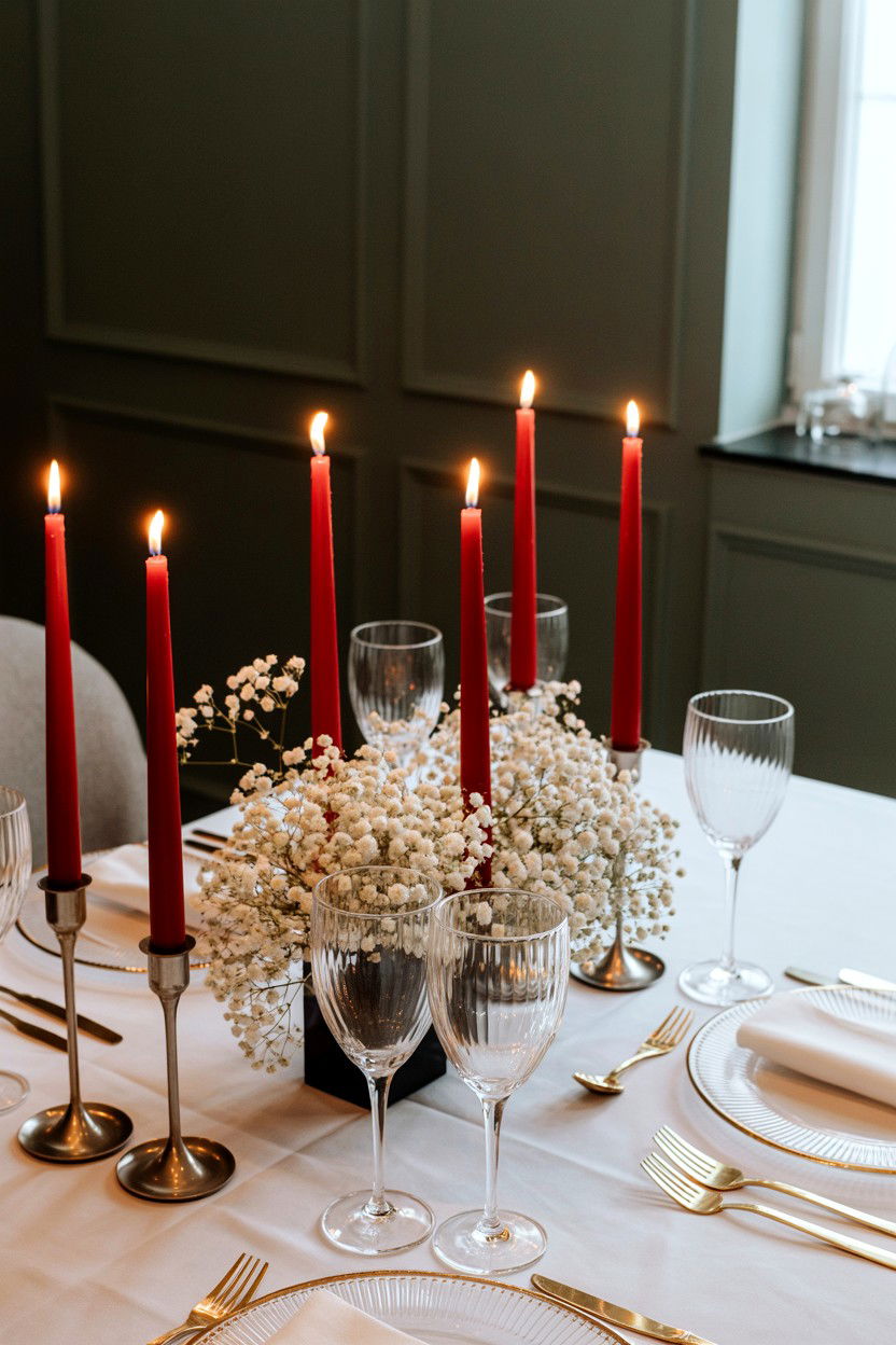 Candlelight Dinner Setup - 25 Budget Valentine's Day Surprise Ideas