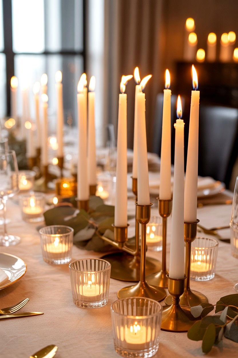Candlelight Dinner Table - 25 Romantic Table Setting Ideas