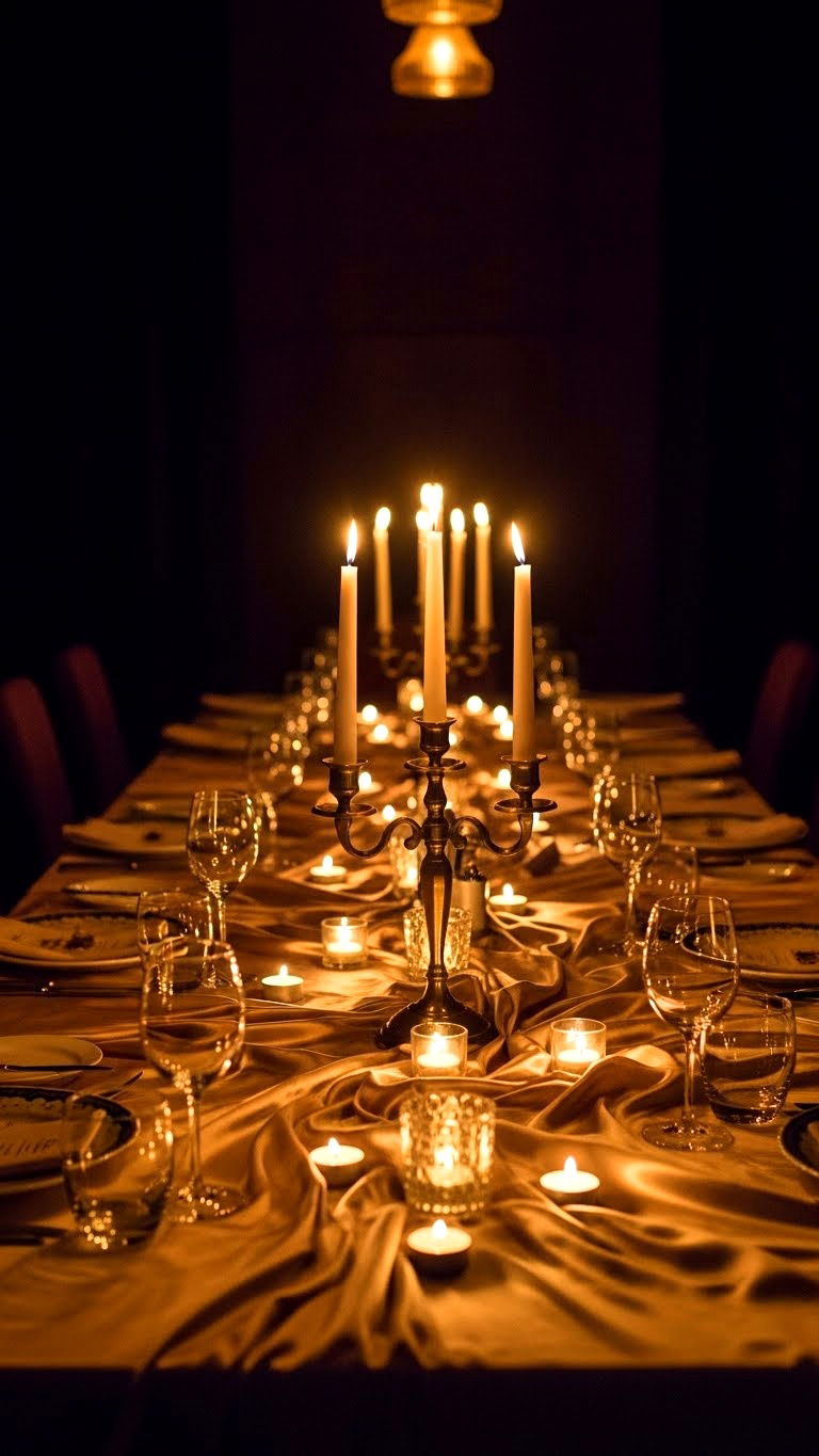 Candlelit dinner decor - 25 valentine's day decor ideas