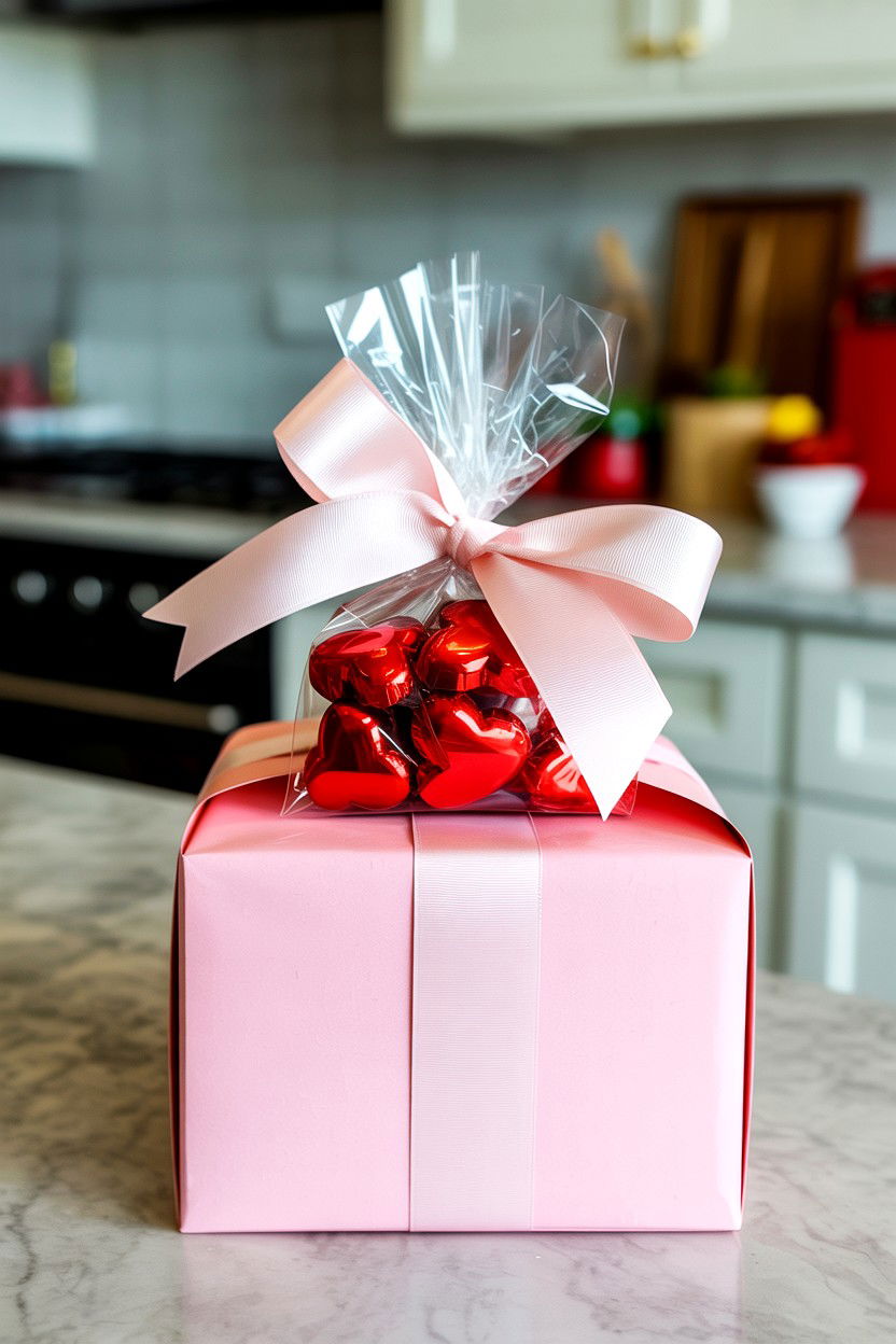 Candy Attached Topper - 25 Valentine's Day Gift Wrapping Ideas