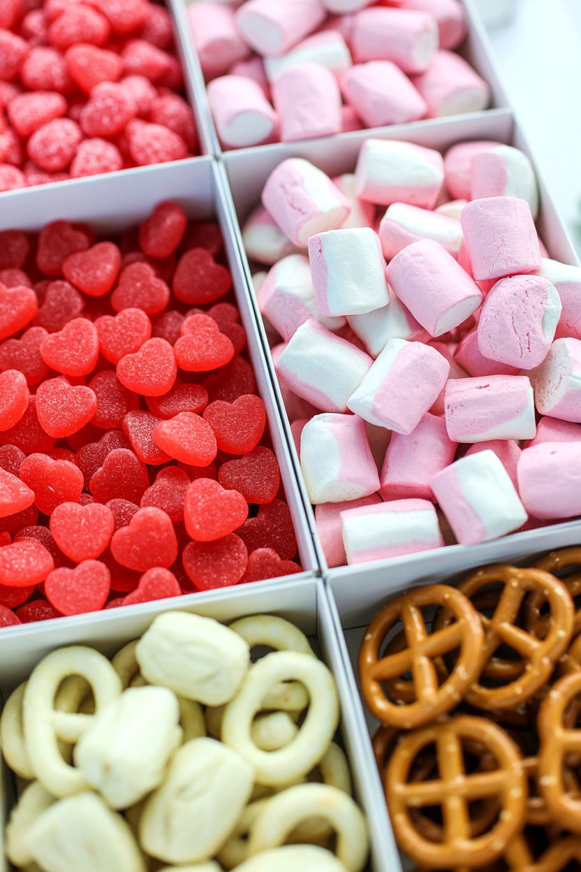 Candy Charcuterie Box - 25 Valentine's Day Clear Box Ideas