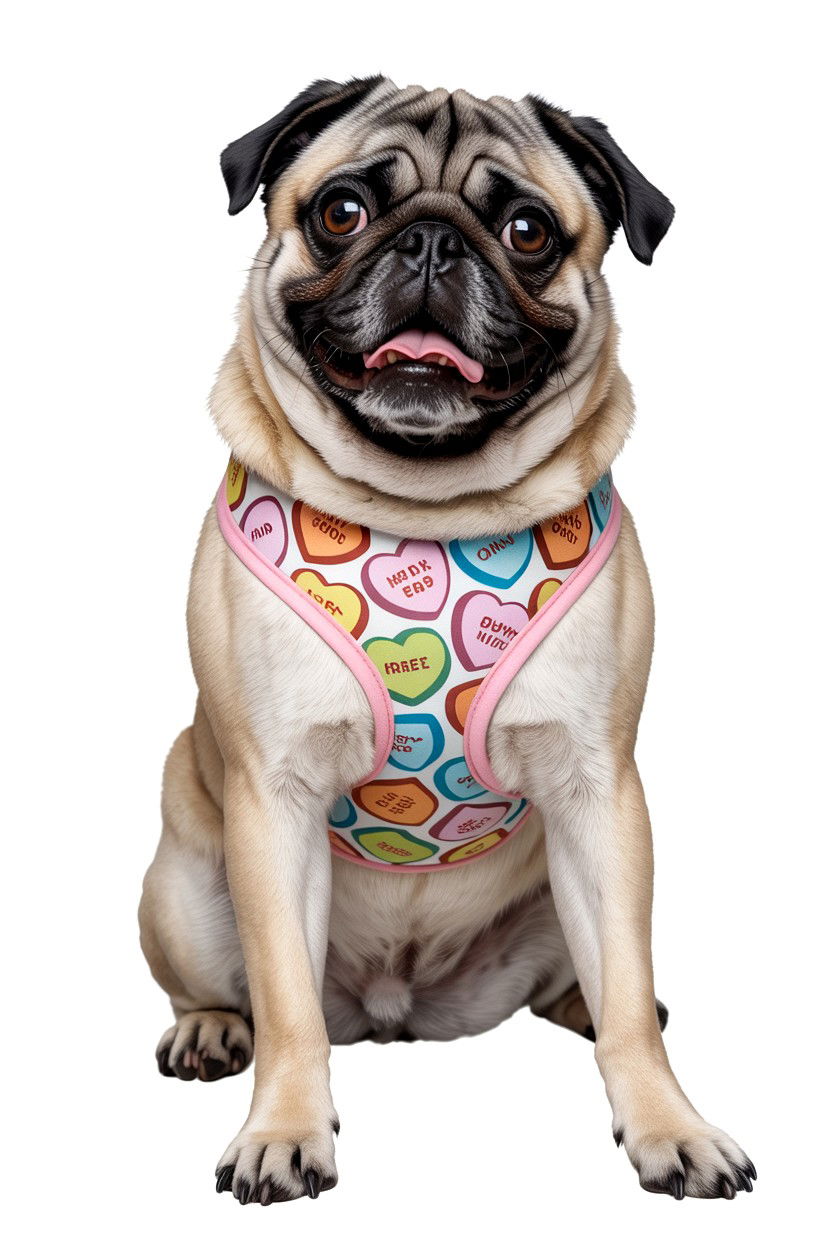 Candy Heart Pet Harness - 25 Valentine's Day Pet Harness Ideas
