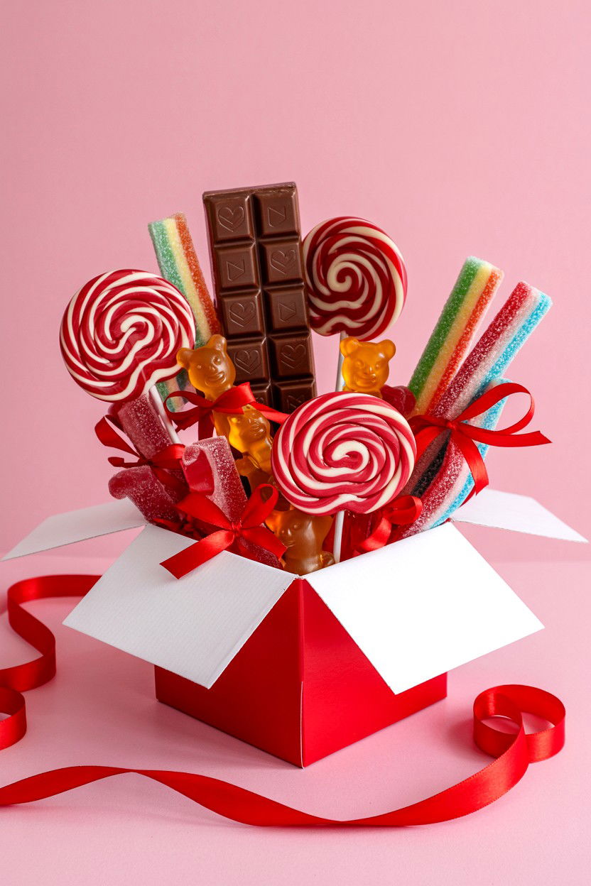 Candy Surprise Box - 25 Valentine's Day Box Surprise Ideas