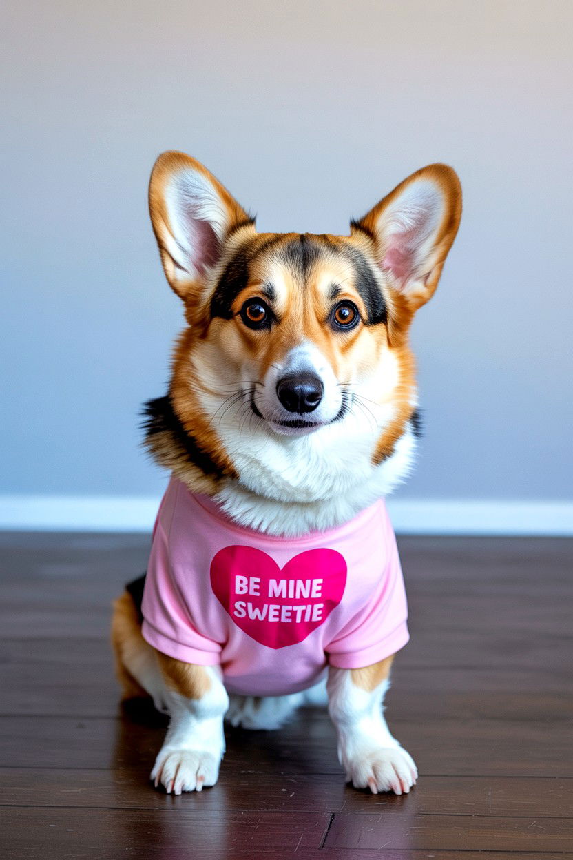 Candy heart dog shirt - 25 Valentine's Day Pet Costume Ideas