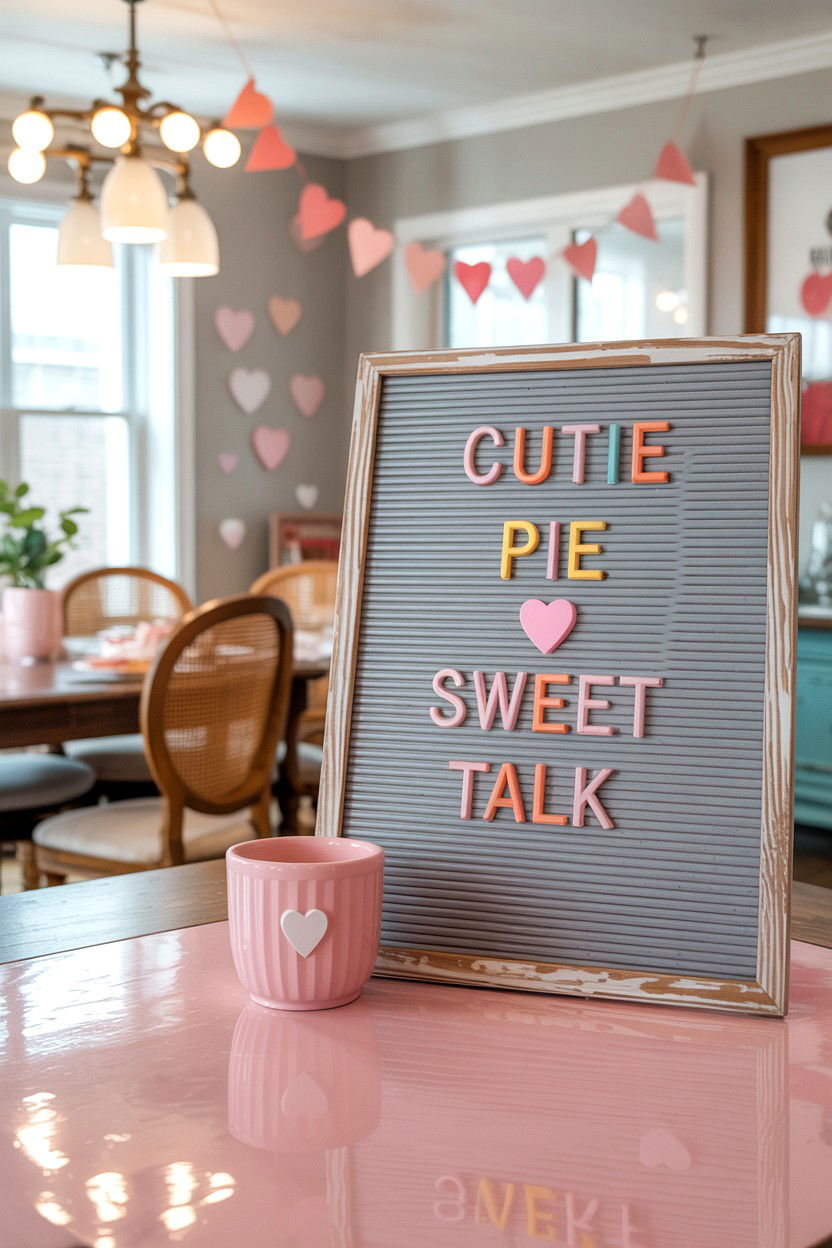 Candy heart letter board - 25 Valentine's Day Letter Board Ideas