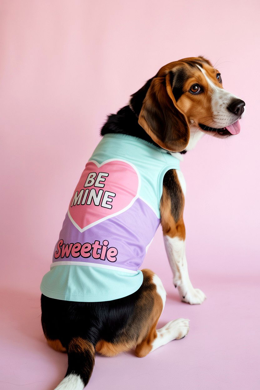 Candy heart pet dress - 25 Valentine's Day Pet Dress Ideas