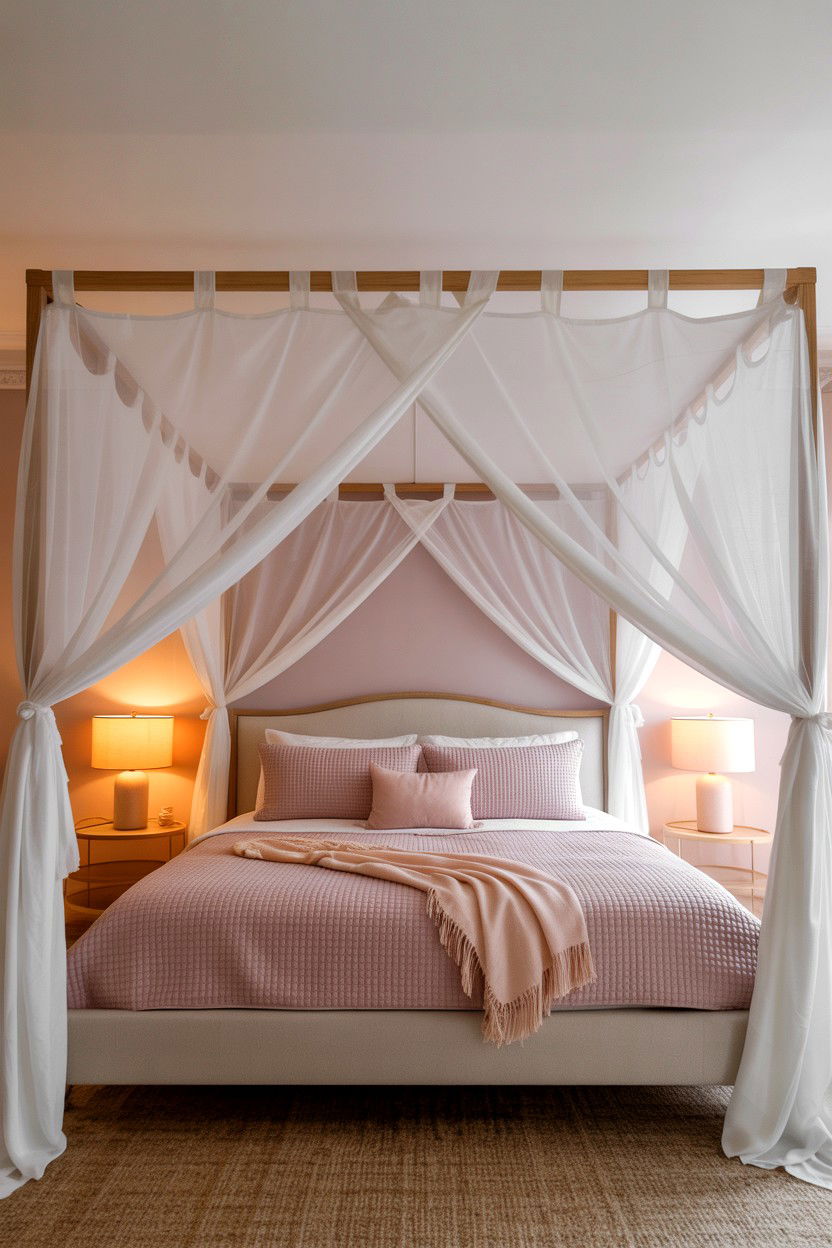 Canopy Bed Decor - 25 Budget Valentine's Day Room Setup Ideas