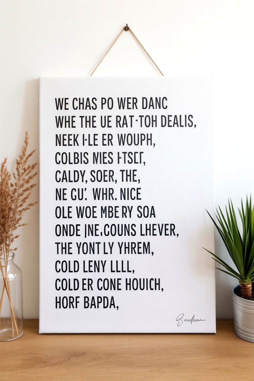 Canvas Quote Sign - 25 Valentine's Day Love Sign Ideas