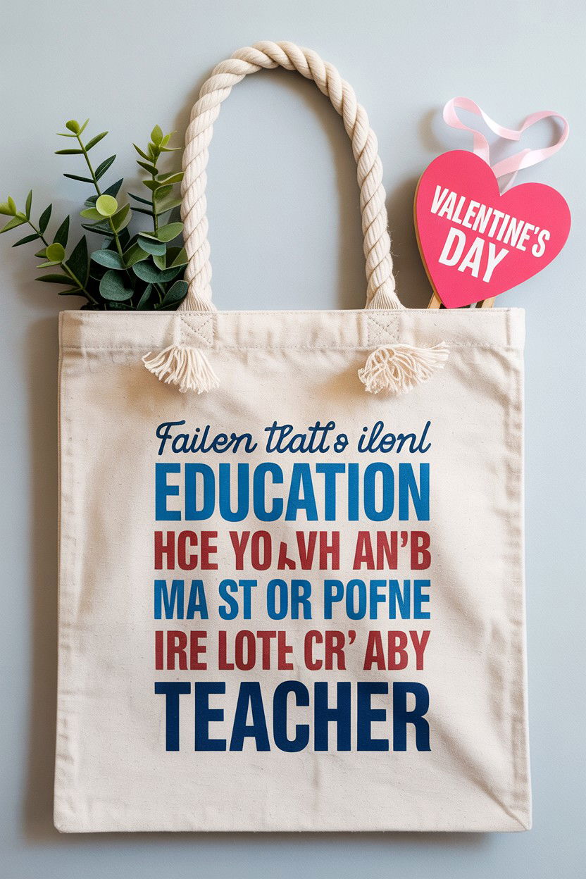 Canvas Tote Bag - 25 Valentine's Day Gifts for Teachers