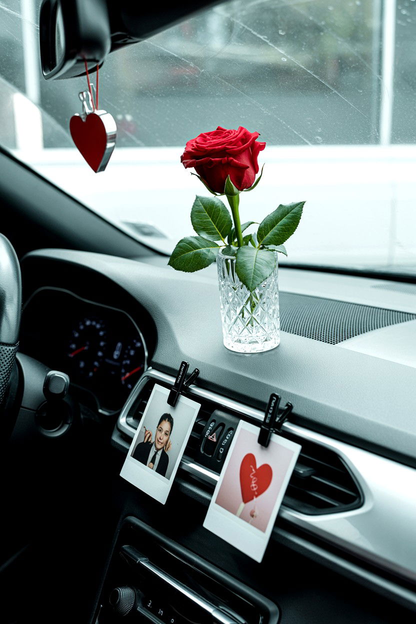 Car Dashboard Decor - 25 Valentine's Day Car Surprise Ideas