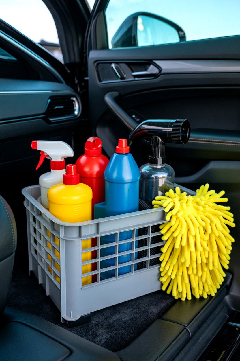 Car cleaning kit - 25 Valentine's Day Gift Basket Ideas for Him