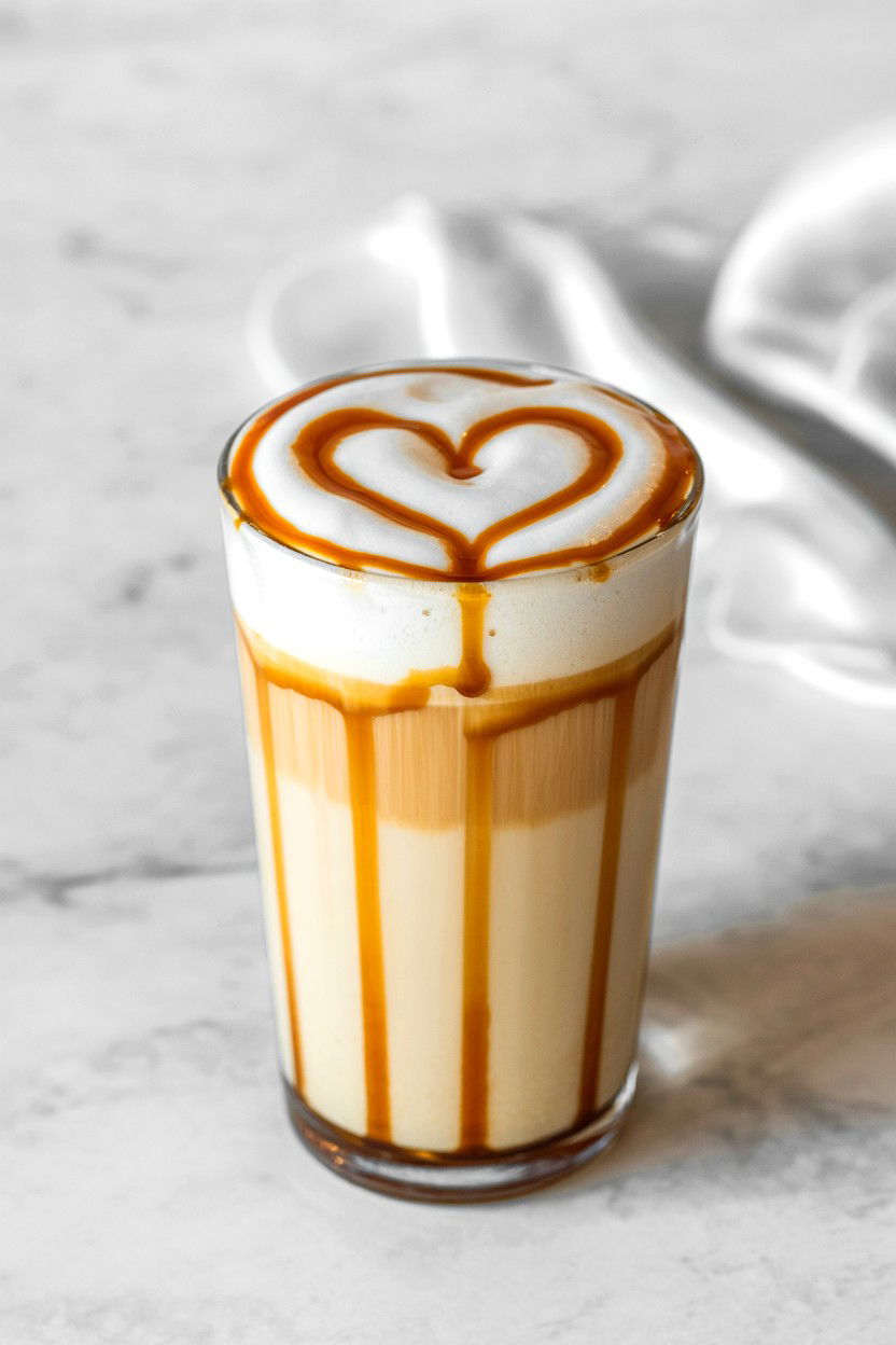 Caramel Macchiato With Hearts - 25 Valentine's Day Latte Ideas