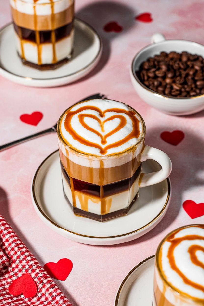 Caramel Macchiato With Hearts - 25 Valentine's Day Espresso Drink Ideas