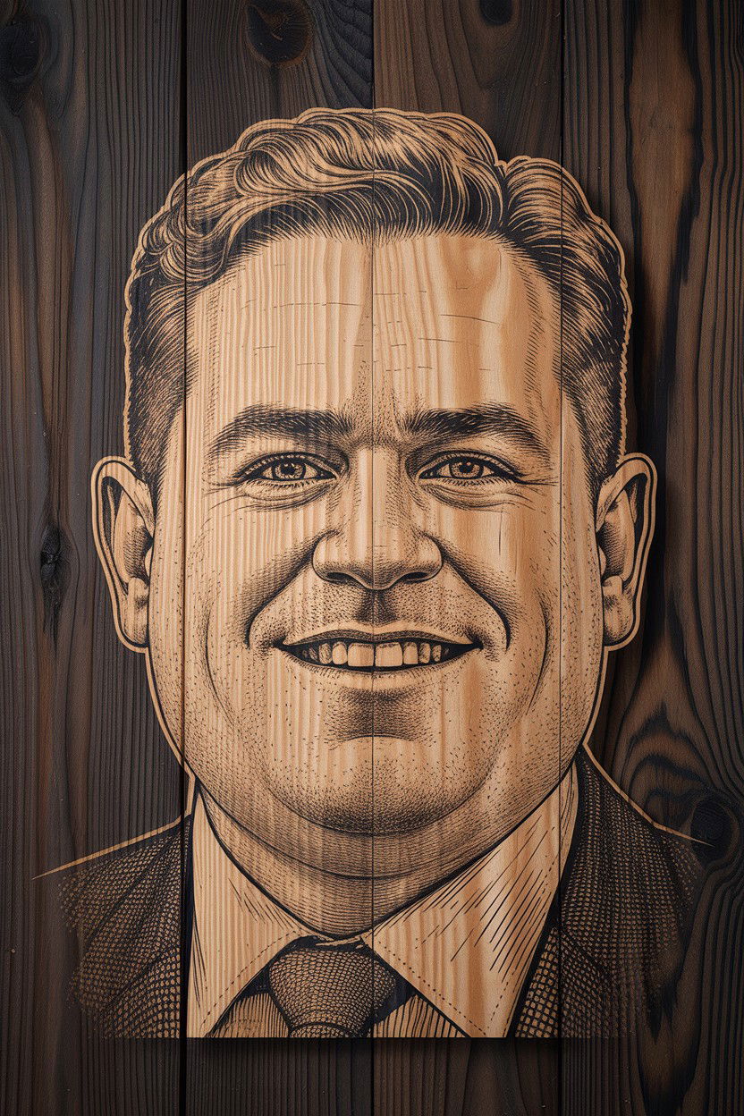 Caricature Wood Engraving - 25 Valentine's Day Caricature Gift Ideas