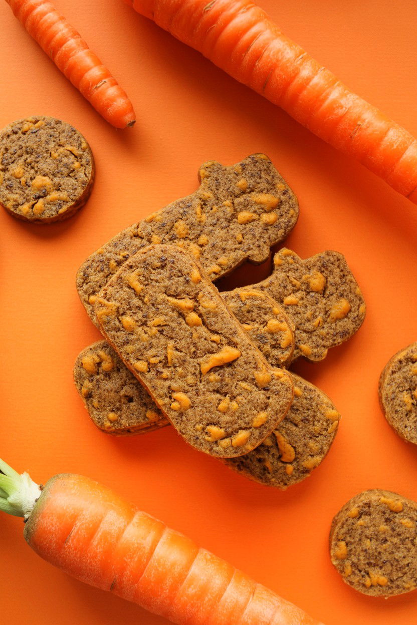 Carrot ginger pet biscuits - 25 Valentine's Day Pet Treat Ideas
