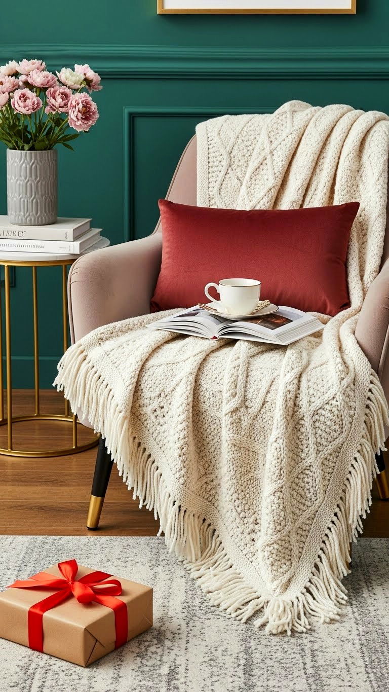 Cashmere Throw Blanket - 25 valentine's day gifts for her
