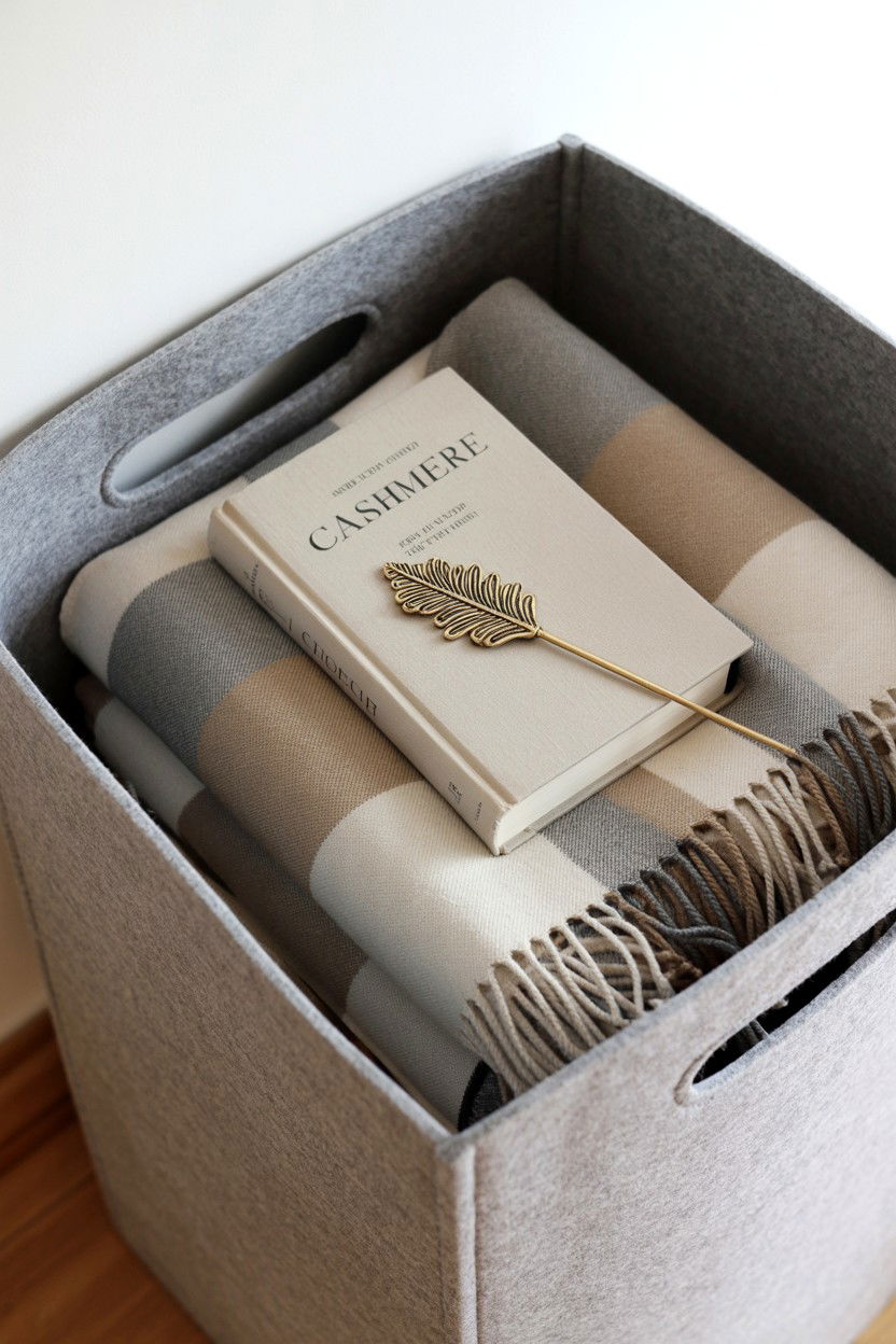 Cashmere Throw Set - 25 Valentine's Day Luxury Gift Basket Ideas