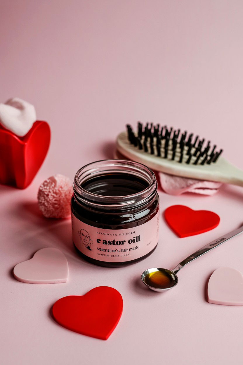 Castor Oil Hair Mask - 25 Valentine's Day Hair Mask Ideas